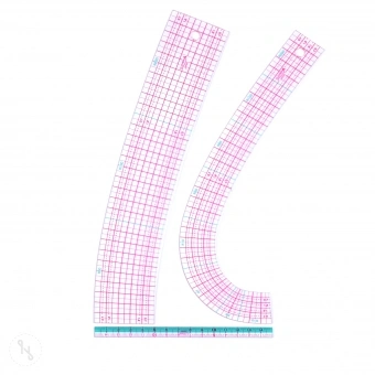 Clover Flexibles Kurvenlineal Mit Mini-Lineal 1 Clover Flexibles Kurvenlineal Mit Mini-Lineal