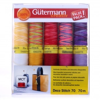 Gütermann Nähfaden-Set Deco Stitch 10 Spulen Set 1 2 Gütermann Nähfaden-Set Deco Stitch 10 Spulen Set 1 – Bild 2