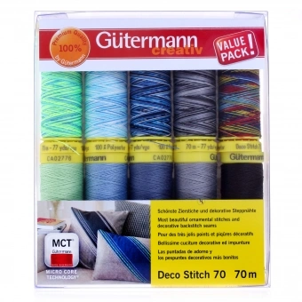 Gütermann Nähfaden-Set Deco Stitch 10 Spulen Set 2 2 Gütermann Nähfaden-Set Deco Stitch 10 Spulen Set 2 – Bild 2
