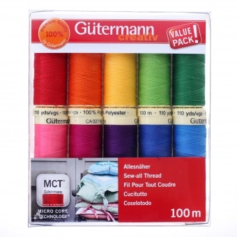 Gütermann Nähfaden-Set Allesnäher 10 Spulen 100 M Col. 3 2 Gütermann Nähfaden-Set Allesnäher 10 Spulen 100 M Col. 3 – Bild 2