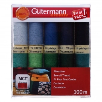 Gütermann Nähfaden-Set Allesnäher 10 Spulen 100 M Col. 5 2 Gütermann Nähfaden-Set Allesnäher 10 Spulen 100 M Col. 5 – Bild 2