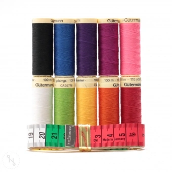 Gütermann Nähfaden-Set Allesnäher 100m 10 Spulen Mit Maßband 1 Gütermann Nähfaden-Set Allesnäher 100m 10 Spulen Mit Maßband
