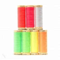 Gütermann Nähfaden-Set Allesnäher Neon 100m 7 Spulen