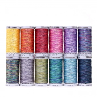 Gütermann Nähfaden-Set Cotton 30 Multicolour 300 M 12 Spulen 1 Gütermann Nähfaden-Set Cotton 30 Multicolour 300 M 12 Spulen