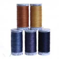 Gütermann Nähfadenset Jeans Extra Stark 5 Farben 100m