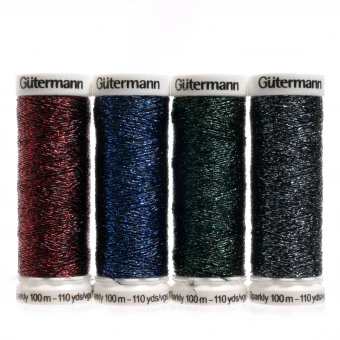 Gütermann Nähfaden-Set Sparkly 100 M 2 Gütermann Nähfaden-Set Sparkly 100 M – Bild 2