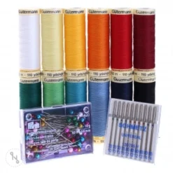 Gütermann Nähfaden-Set Allesnäher 12 Spulen 100 M Mit Nähnadeln
