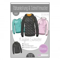 Kibadoo Papierschnittmuster Basic Raglan-Sweater