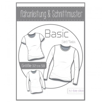 Kibadoo Papierschnittmuster Basic Shirt/Tunika Damen 1 Kibadoo Papierschnittmuster Basic Shirt/Tunika Damen