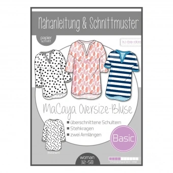 Kibadoo Papierschnittmuster Oversize-Bluse MaCaya 1 Kibadoo Papierschnittmuster Oversize-Bluse MaCaya