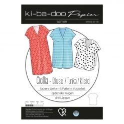 Kibadoo Papierschnittmuster Bluse/Tunika/Kleid Cicillia