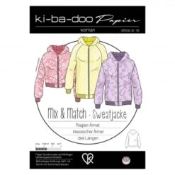 Kibadoo Papierschnittmuster Mix & Match Sweatjacke