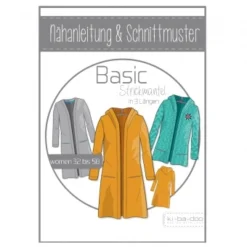 Kibadoo Papierschnittmuster Basic Strickmantel Damen