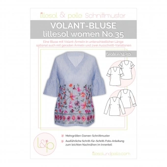 Lillesol Women Papierschnittmuster No.35 Volant-Bluse 1 Lillesol Women Papierschnittmuster No.35 Volant-Bluse