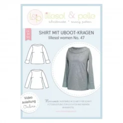 Lillesol Women Papierschnittmuster No. 47 Shirt Mit Uboot-Kragen