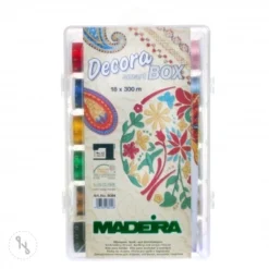 Madeira Smart Box Decora No.12 300m X 18 Spulen -Nahmaschine Shop madeira smart box decora no 12 300m x 18 spulen box geschlossen