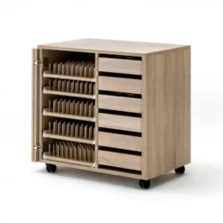 RMF Garn-/Zubehör-Rollschrank BASE Mit Falttür Links